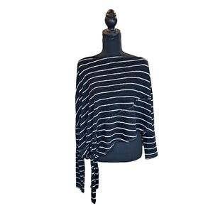 Free People We The Free Size S Striped Off The Shoulder Crop Top Side Tie